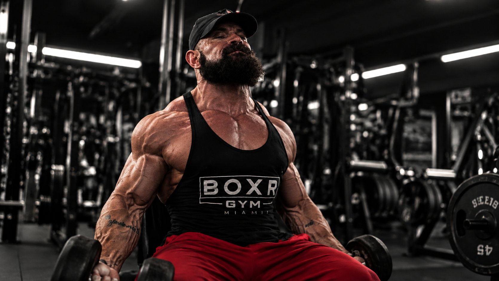 Frank The Tank in the gym